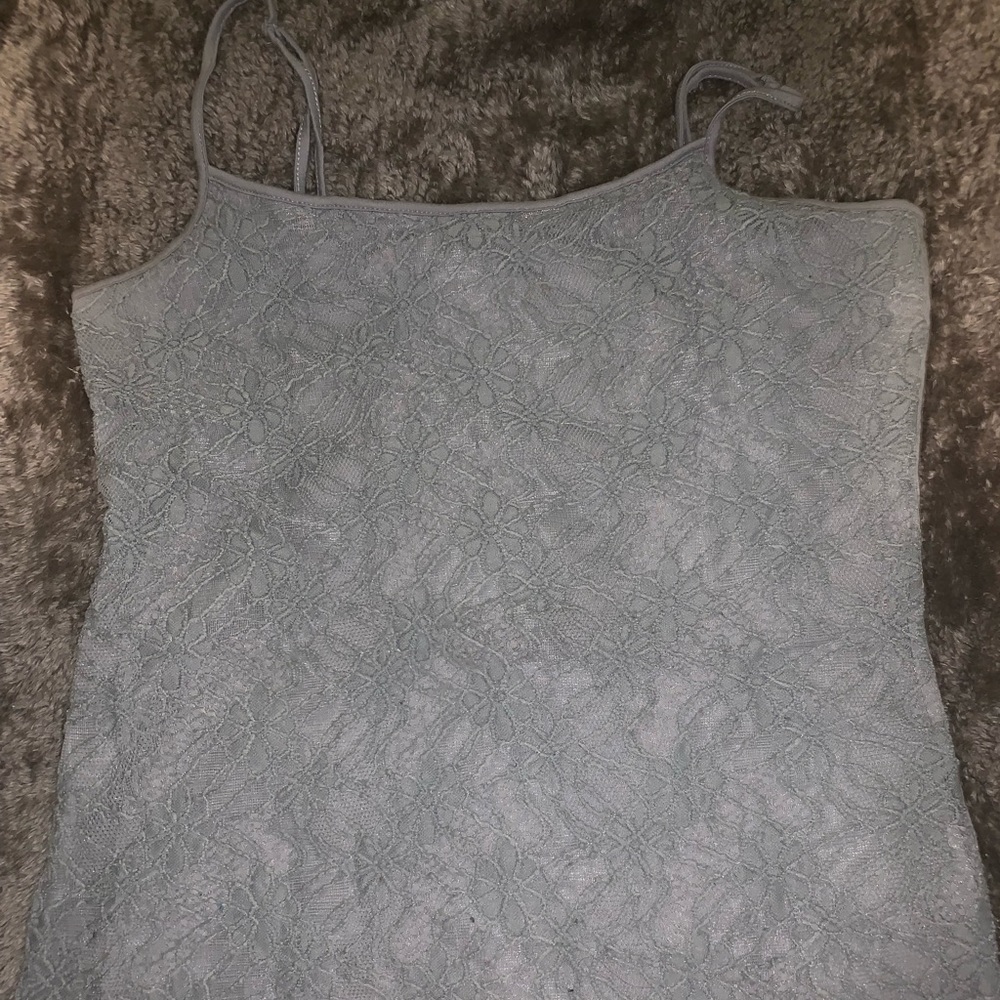 Gray fine lace top. Perfect for summer!